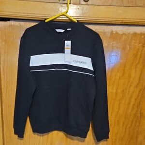 Calvin Klein Men's Black and White Sweatshirt